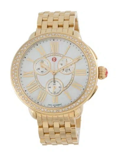 Pre-owned Michele Serein Watch, 41mm In Multicolor