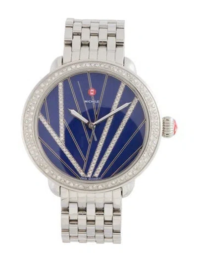 Pre-owned Michele Serein Watch, 41mm In Multicolor