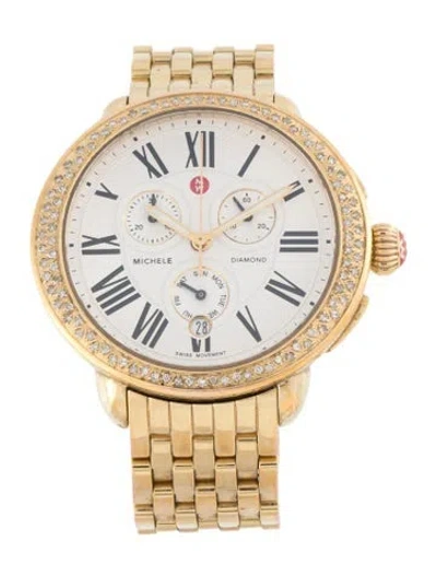 Pre-owned Michele Serein Watch, 41mm In Multicolor