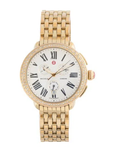 Pre-owned Michele Serein Watch, 41mm In Multicolor