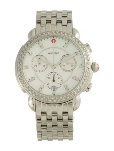 Pre-owned Michele Sidney Diamond Watch, 38mm In Multi