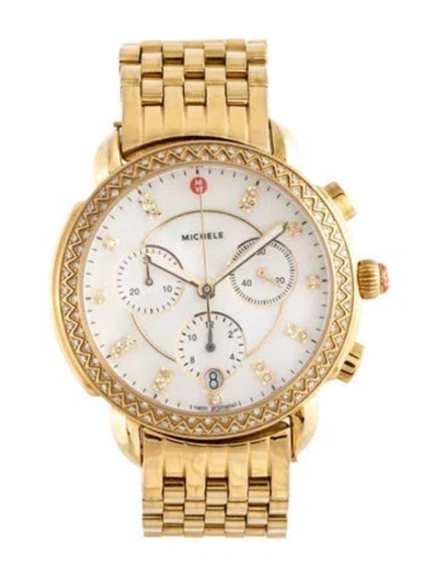 Pre-owned Michele Sidney Watch, 38mm In Multicolor