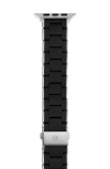 Michele Silicone 20mm Apple Watch® Watchband In Black/silver