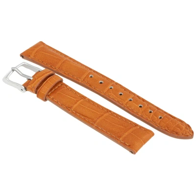 Michele Special Editions 16mm Saddle Alligator Watch Strap Ms16aa010216 In Brown