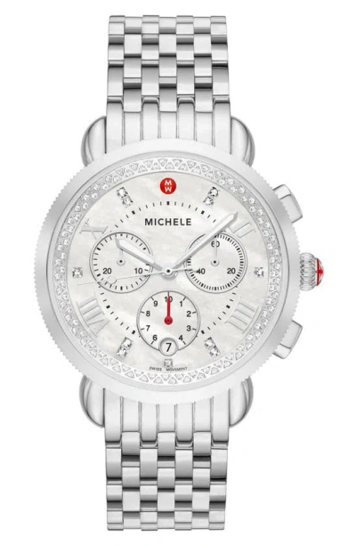 Michele Sport Sail Bracelet Watch, 38mm In Stainless