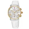 Michele Sport Sail Silver Dial Silicone Strap Women's Watch Mww01p000017