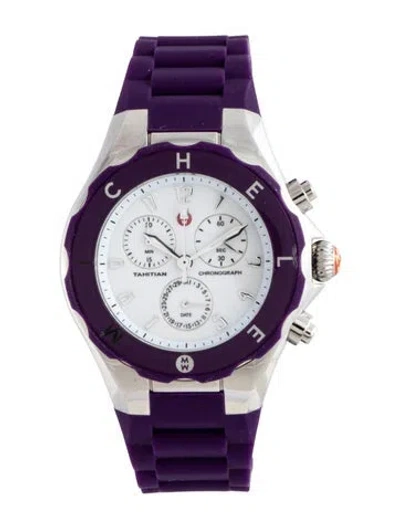 Pre-owned Michele Tahitian Jelly Bean Watch, 40mm In Multicolor