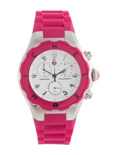 Pre-owned Michele Tahitian Jelly Bean Watch In Multicolor