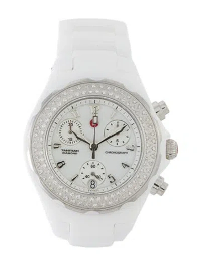 Pre-owned Michele Tahitian Watch, 34mm In Multi