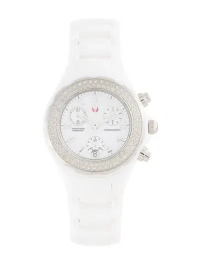 Pre-owned Michele Tahitian Watch, 34mm In Multicolor