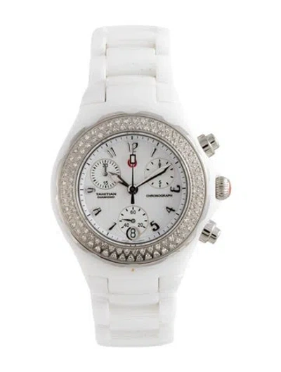 Pre-owned Michele Tahitian Watch, 34mm In Multicolor