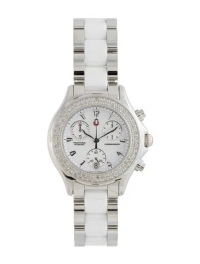 Pre-owned Michele Tahitian Watch, 36mm In Multicolor