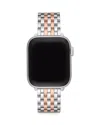 Michele 38mm 7-link Stainless Steel Bracelet For Apple Watch, Rose Gold In Silver/pink