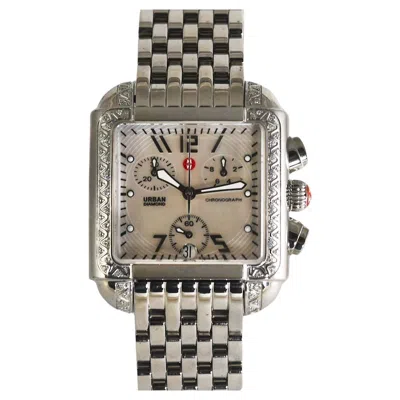 Pre-owned Michele Urban Diamond & Stainless Steel Watch In Multi