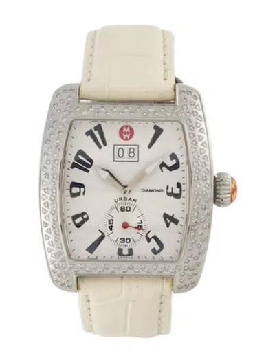 Pre-owned Michele Urban Diamond Watch In Multi