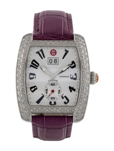 Pre-owned Michele Urban Diamond Watch In Multicolor