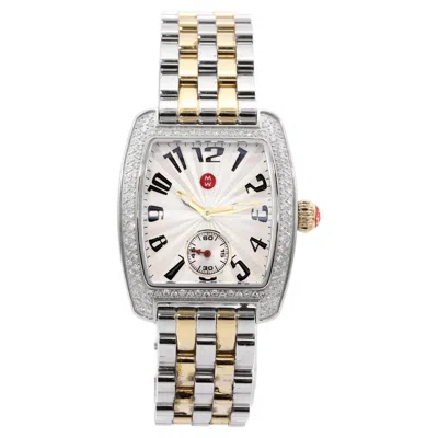Pre-owned Michele Urban Mini 0.65 Ctw Diamond Stainless Steel Quartz Watch Mww02a000620 In Multiple