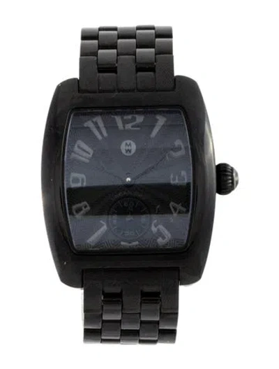 Pre-owned Michele Urban Mini Noir Watch, 29mm In Multicolor