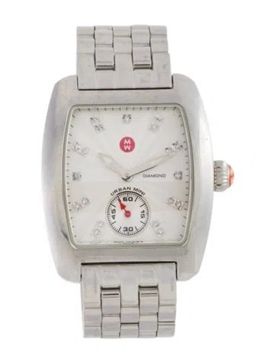 Pre-owned Michele Urban Mini Watch, 29mm In Multi
