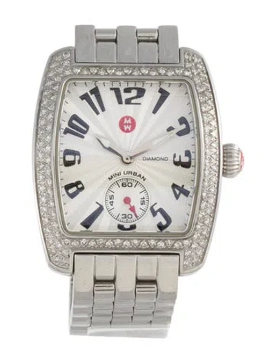 Pre-owned Michele Urban Mini Watch, 29mm In Multicolor