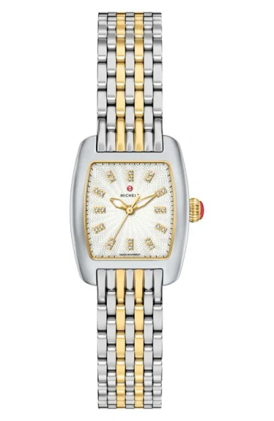 Michele Urban Petite 2-tone Bracelet Watch, 22mm In Multi