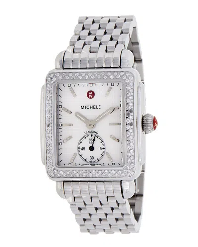 Michele Women's Deco 16 Diamond Watch In Metallic