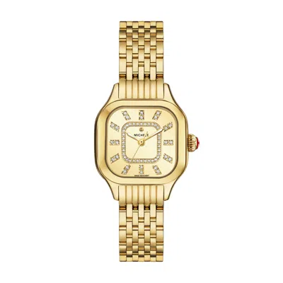 Michele Women's Meggie Three-hand, Gold-tone Stainless Steel Watch