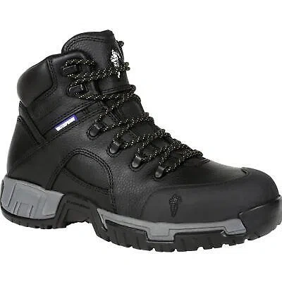 Pre-owned Michelin ® Hydroedge Steel Toe Puncture-resistant Waterproof Work Boot In Black