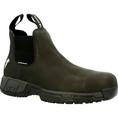 Pre-owned Michelin Men's 6" Hydroedge Alloy Toe Puncture Resistant Waterproof Chelsea In Black