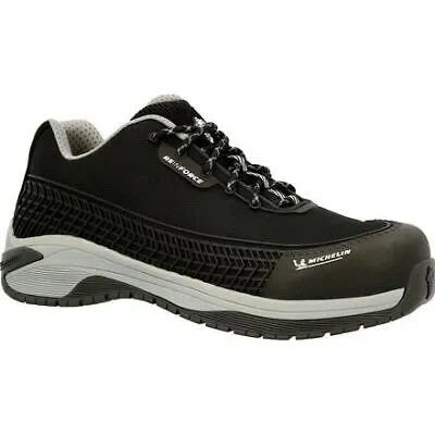 Pre-owned Michelin Men's Latitude Tour Alloy Toe Athletic Work Shoe Black Grey - Mic0003