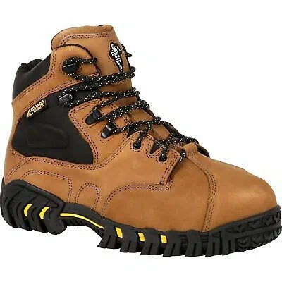 Pre-owned Michelin ® Steel Toe Internal Met Guard Work Boot In Brown