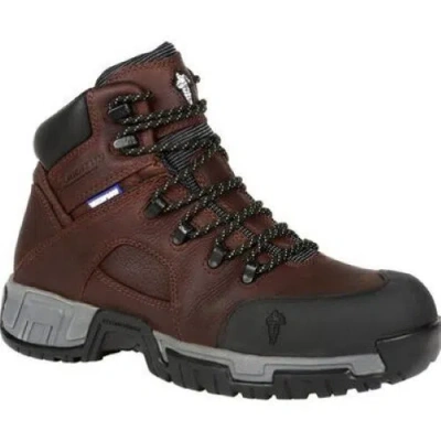 Pre-owned Michelin ® Xhy662 Hydroedge Steel Toe Electrical Hazard Waterproof Safety Boot In Brown