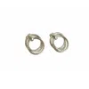 Michella Women's Silver Trinity Loop Earrings