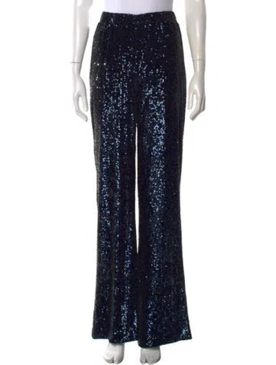 Pre-owned Michelle Farmer Flared Pants In Black