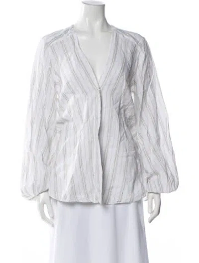 Pre-owned Michelle Farmer Jacket In White