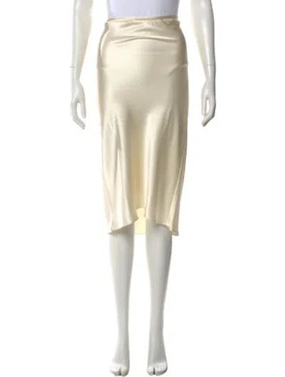 Pre-owned Michelle Farmer Midi Length Skirt In Neutral