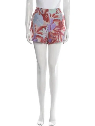 Pre-owned Michelle Farmer Printed Mini Shorts In Multi