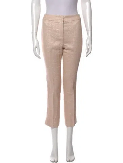 Pre-owned Michelle Farmer Straight Leg Pants In Neutral