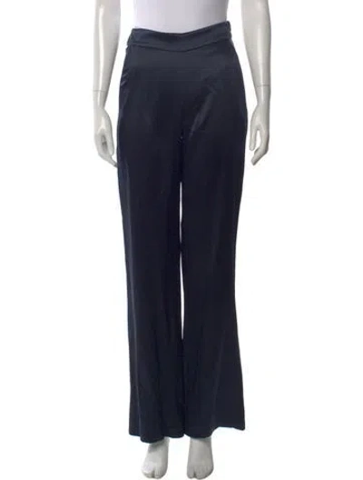 Pre-owned Michelle Farmer Wide Leg Pants In Blue