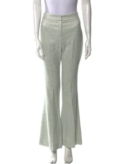 Pre-owned Michelle Farmer Wide Leg Pants In Green