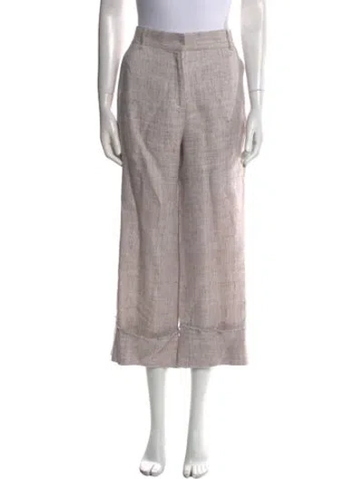 Pre-owned Michelle Farmer Wide Leg Pants In Pink