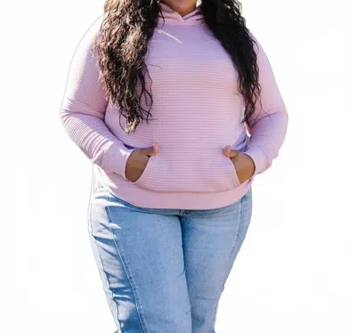 Michelle Mae Amelia Pullover Hoodie In Pink In Purple