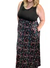 Michelle Mae Black Arrows Maxi Dress In Black