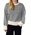 Michelle Mae Charlotte Sweater In Black/ivory In Multi
