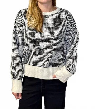Michelle Mae Charlotte Sweater In Black/ivory In Multi