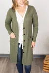 Michelle Mae Colbie Cardigan In Olive In Multi