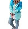 Michelle Mae Colorblock Fullzip In Ocean Waves In Multi