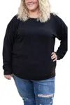 Michelle Mae Corrine Pullover Sweater In Black In Black