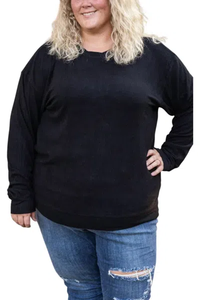Michelle Mae Corrine Pullover Sweater In Black