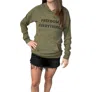 Michelle Mae Freedom Over Everything Hoodie In Olive In Green
